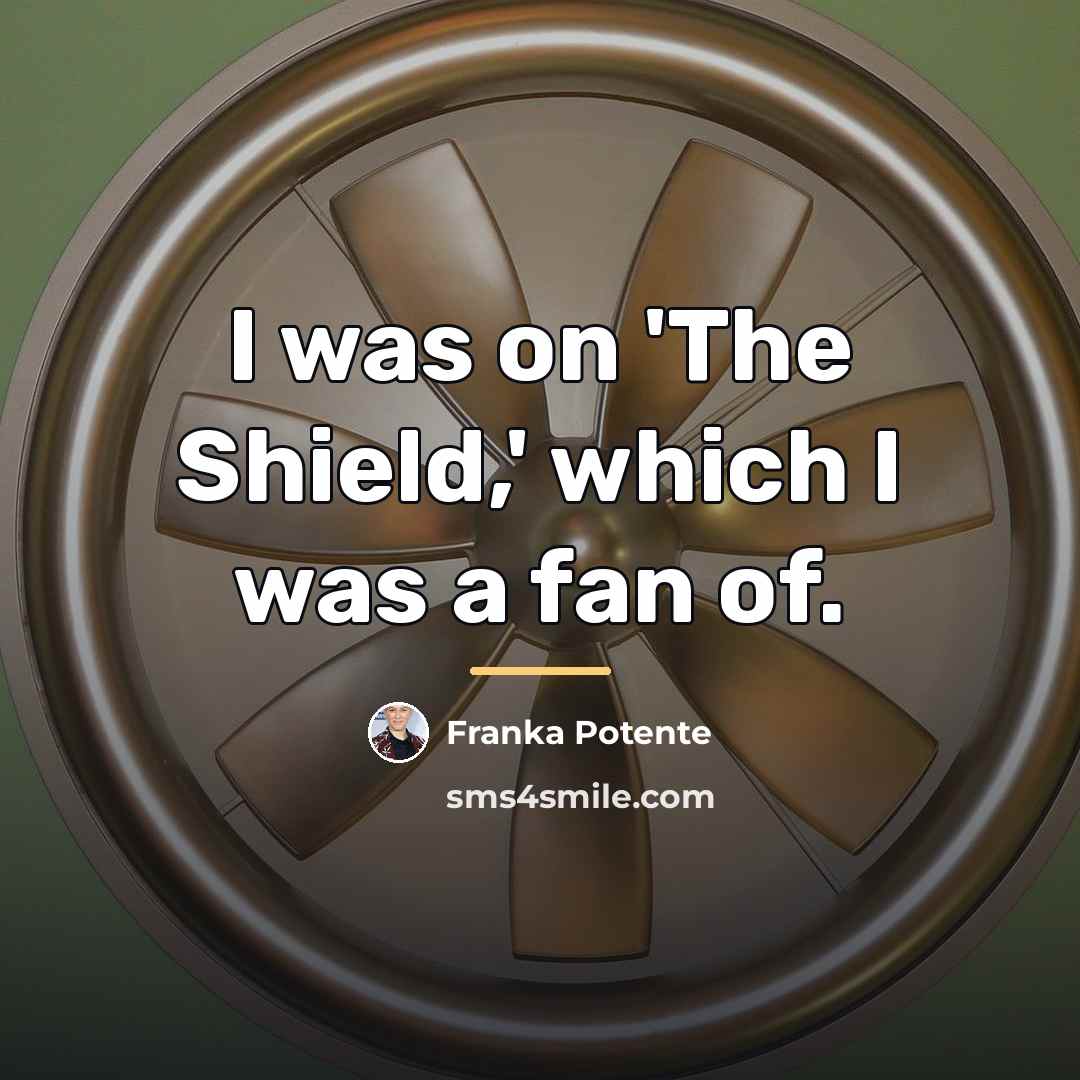 “I was on 'The Shield,' which I was a fan…” quote by Franka Potente