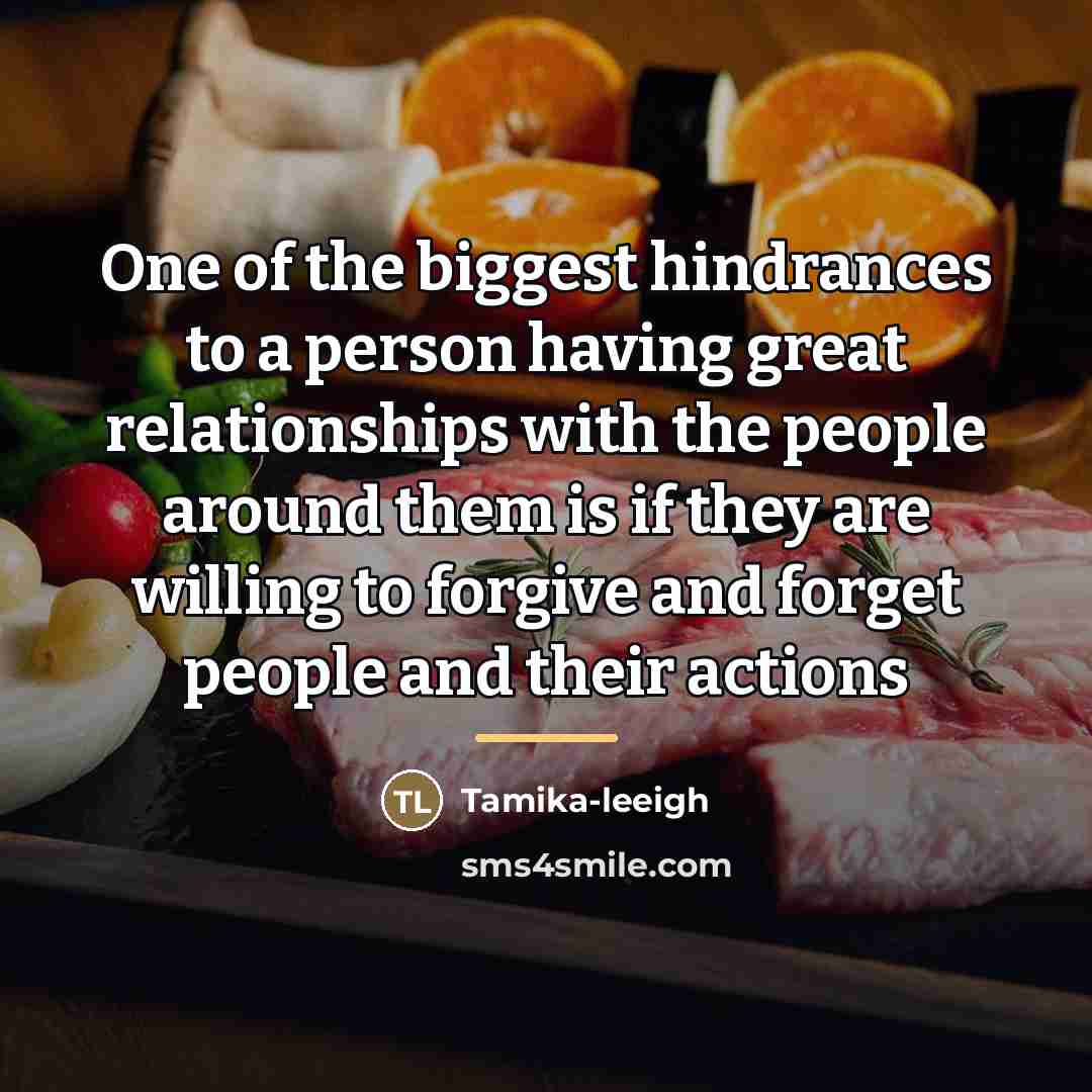 “One of the biggest hindrances to a person having great…” quote by Tamika-leeigh