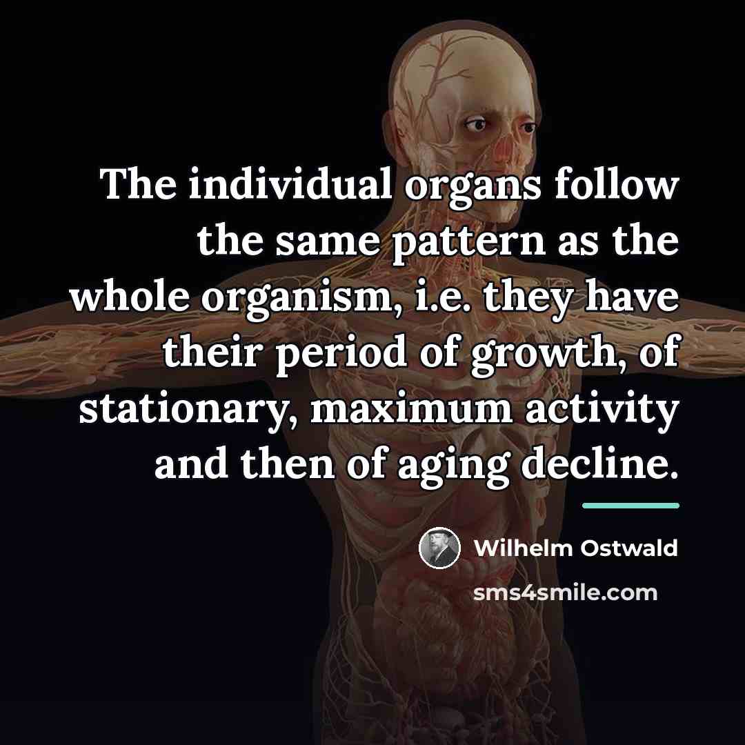 “The individual organs follow the same pattern as the whole…” quote by Wilhelm Ostwald