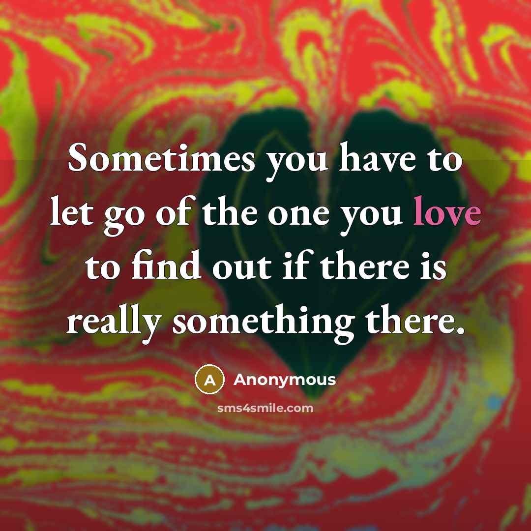 “Sometimes you have to let go of the one you…” quote by Anonymous