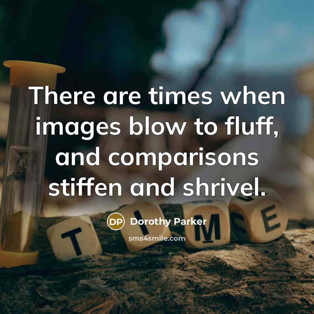 “There are times when images blow to fluff, and comparisons…” quote by Dorothy Parker