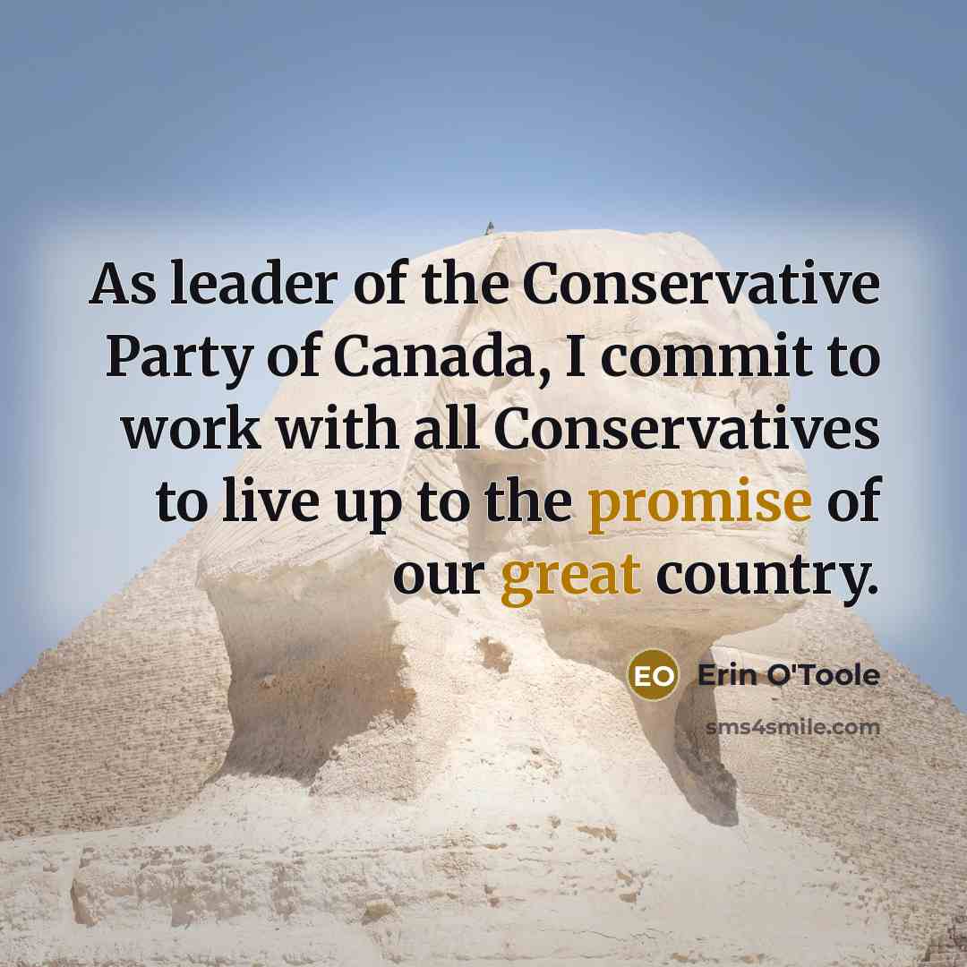 “As leader of the Conservative Party of Canada, I commit…” quote by Erin O'Toole