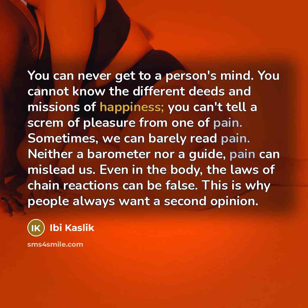 “You can never get to a person's mind. You cannot…” quote by Ibi Kaslik