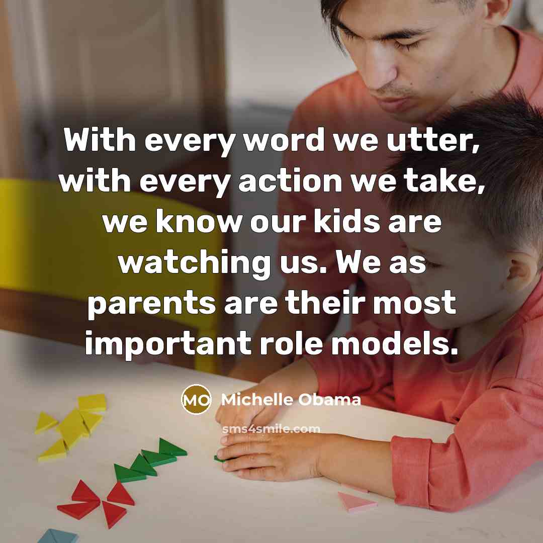 “With every word we utter, with every action we take,…” quote by Michelle Obama