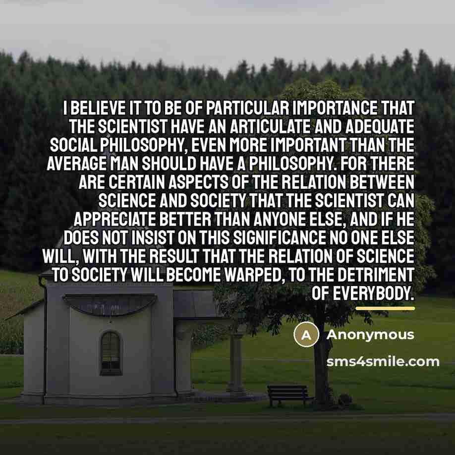 “I believe it to be of particular importance that the…” quote by Anonymous