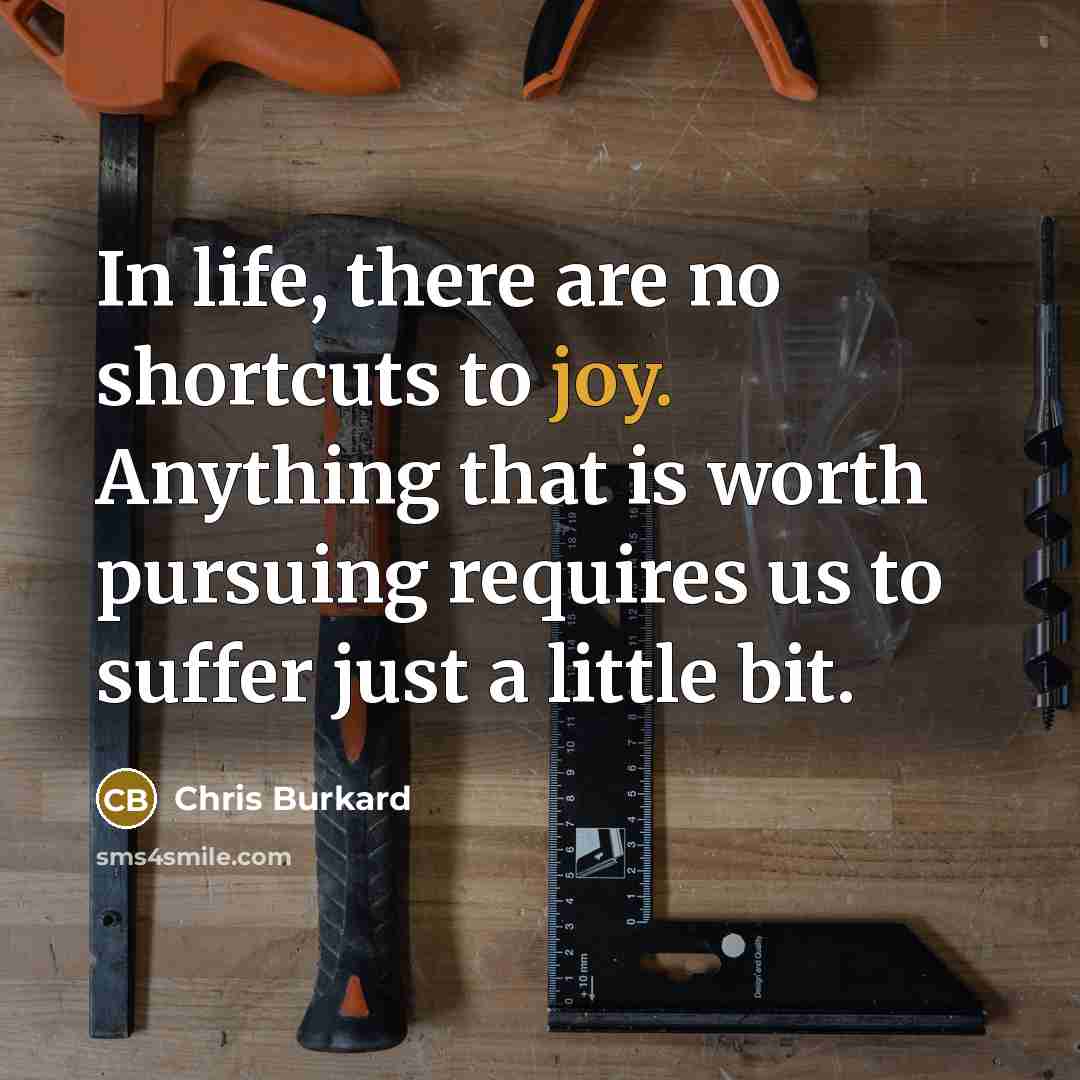 “In life, there are no shortcuts to joy. Anything that…” quote by Chris Burkard
