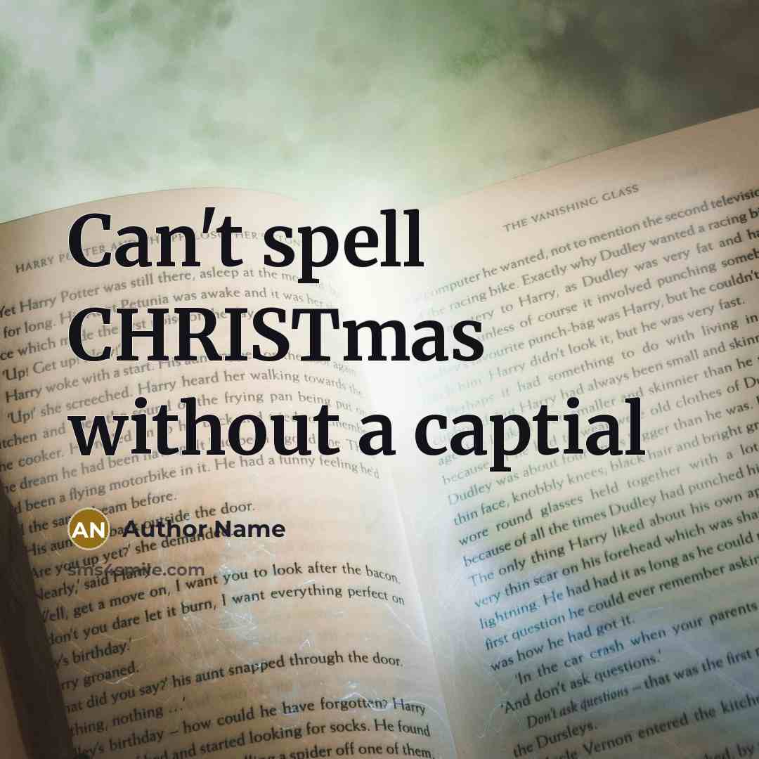 “Can't spell CHRISTmas without a captial…” quote by Author Name