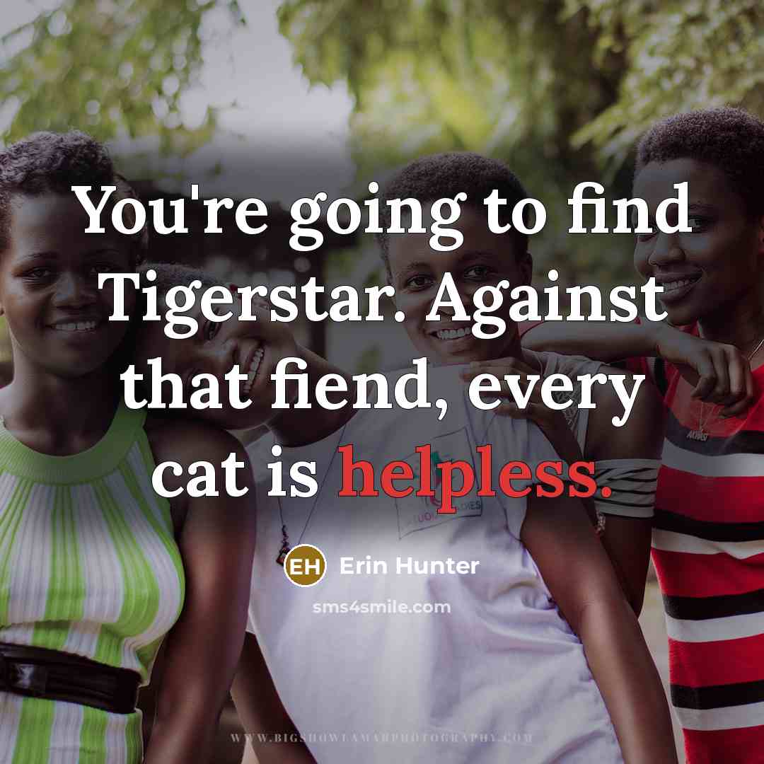“You're going to find Tigerstar. Against that fiend, every cat…” quote by Erin Hunter