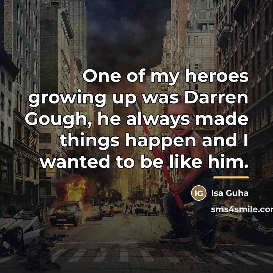 “One of my heroes growing up was Darren Gough, he…” quote by Isa Guha