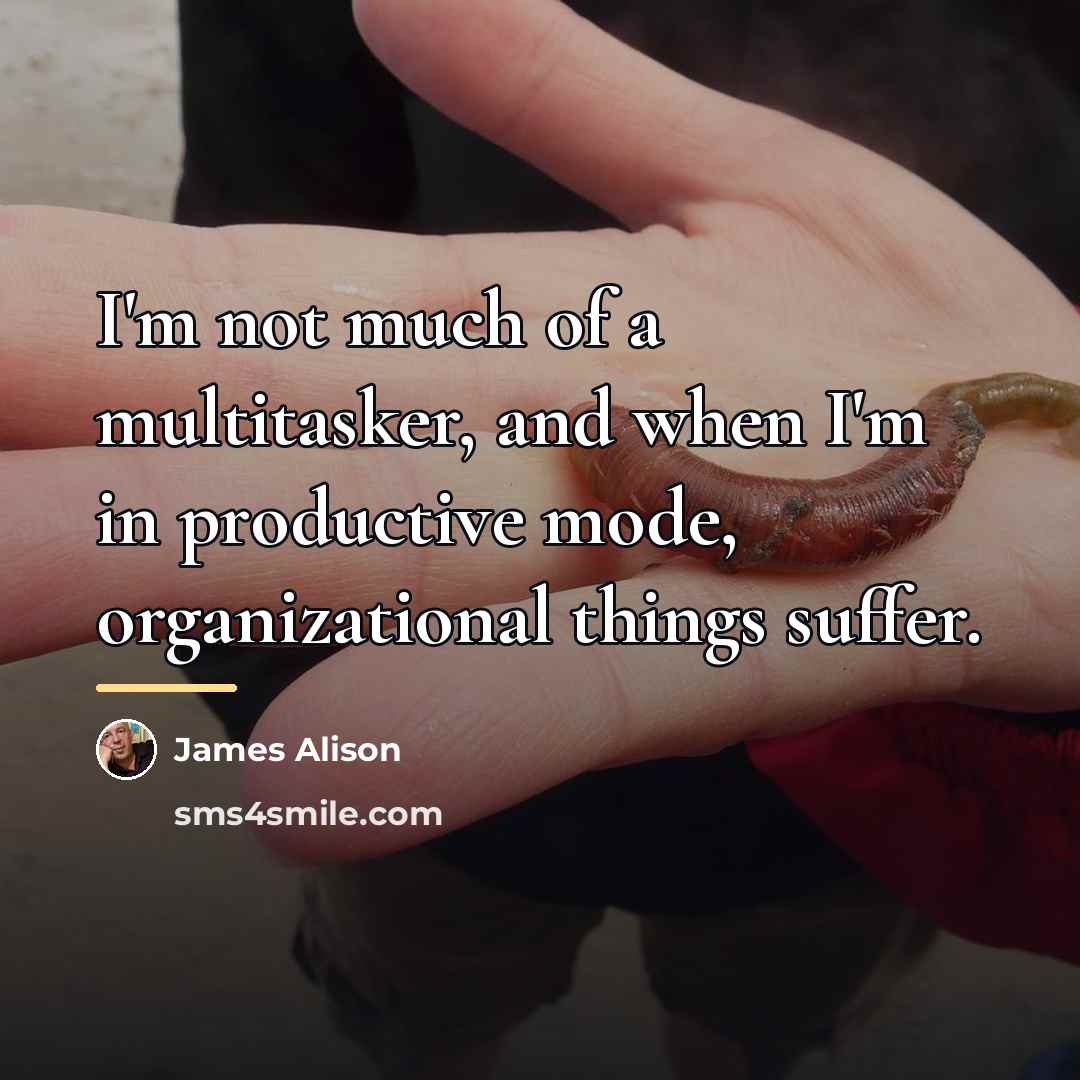 “I'm not much of a multitasker, and when I'm in…” quote by James Alison