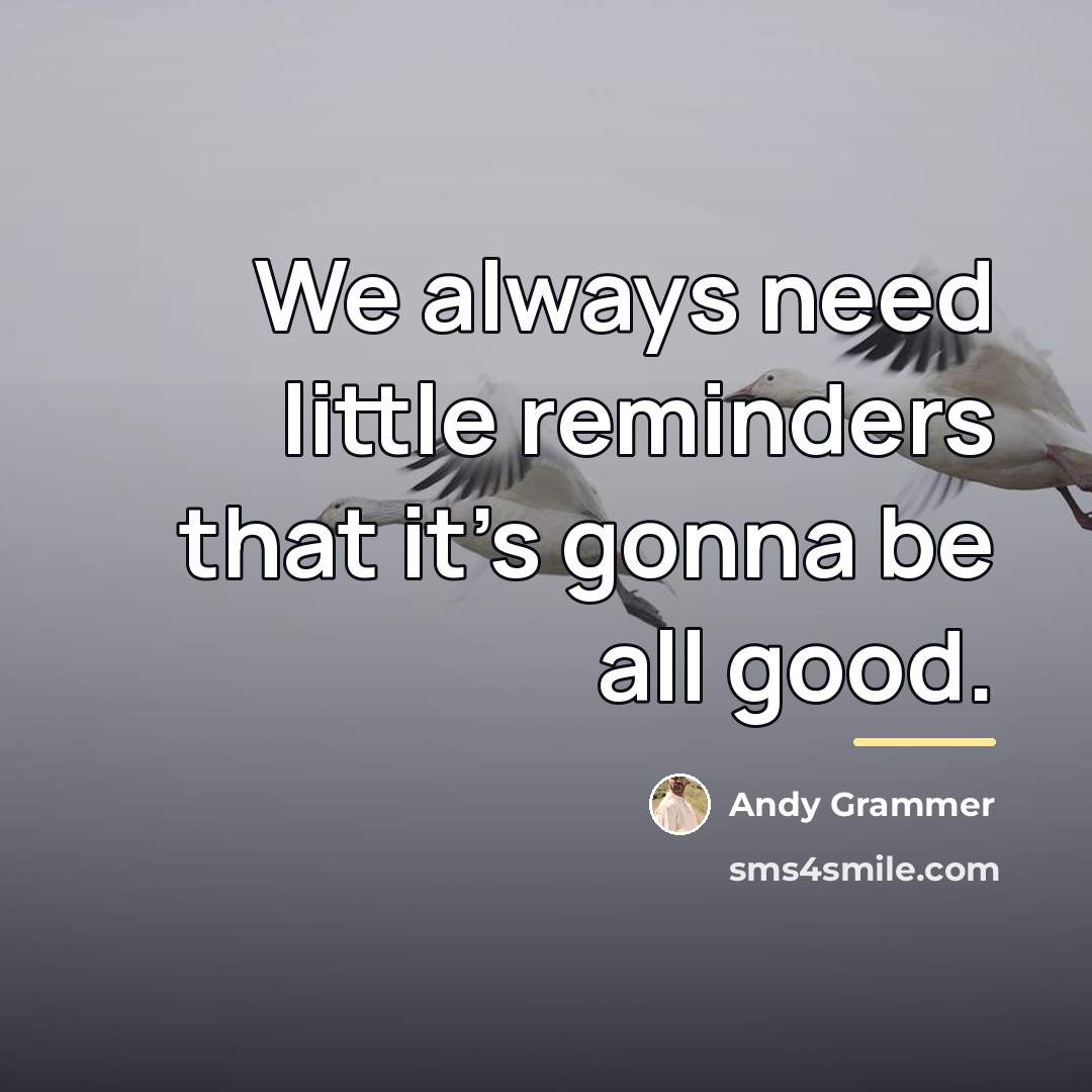 “We always need little reminders that it's gonna be all…” quote by Andy Grammer