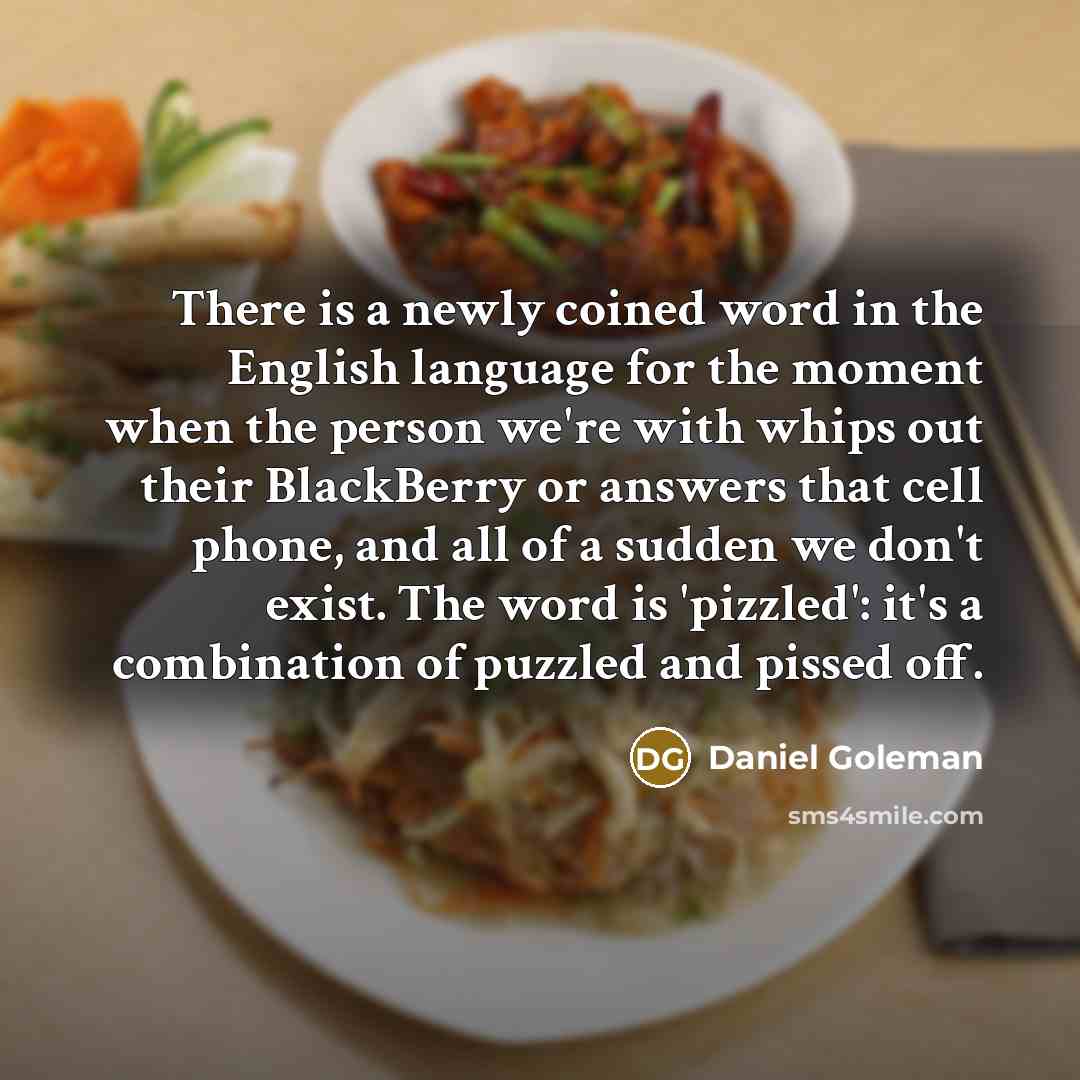 “There is a newly coined word in the English language…” quote by Daniel Goleman