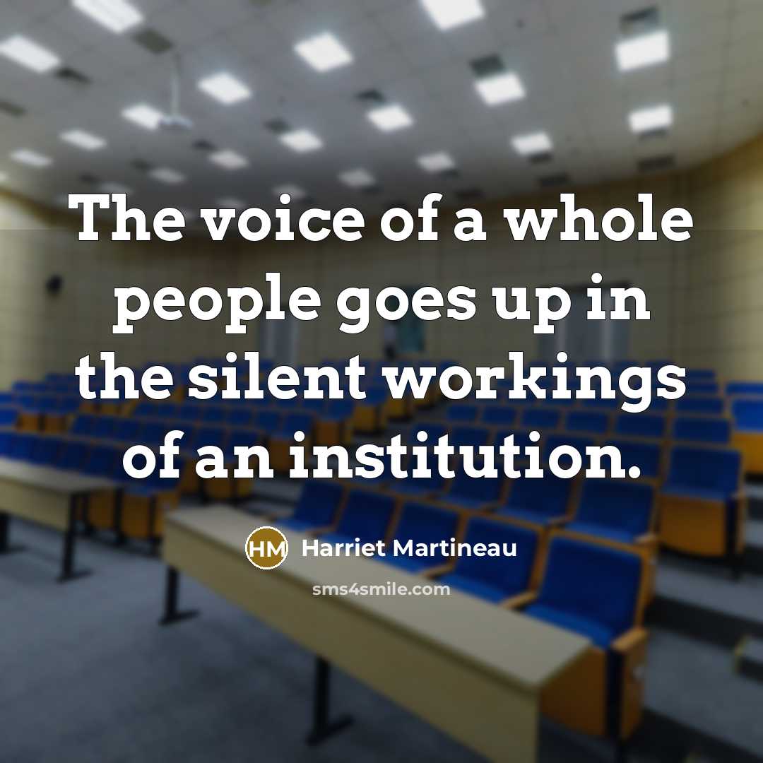 “The voice of a whole people goes up in the…” quote by Harriet Martineau