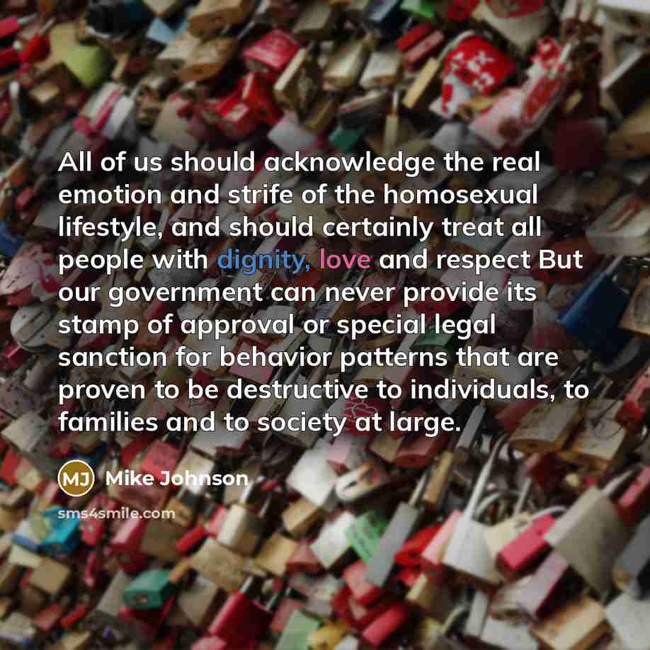 “All of us should acknowledge the real emotion and strife…” quote by Mike Johnson