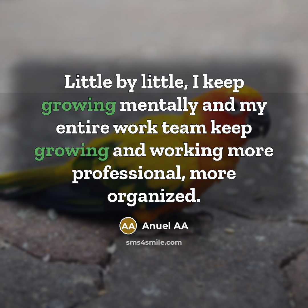 “Little by little, I keep growing mentally and my entire…” quote by Anuel AA
