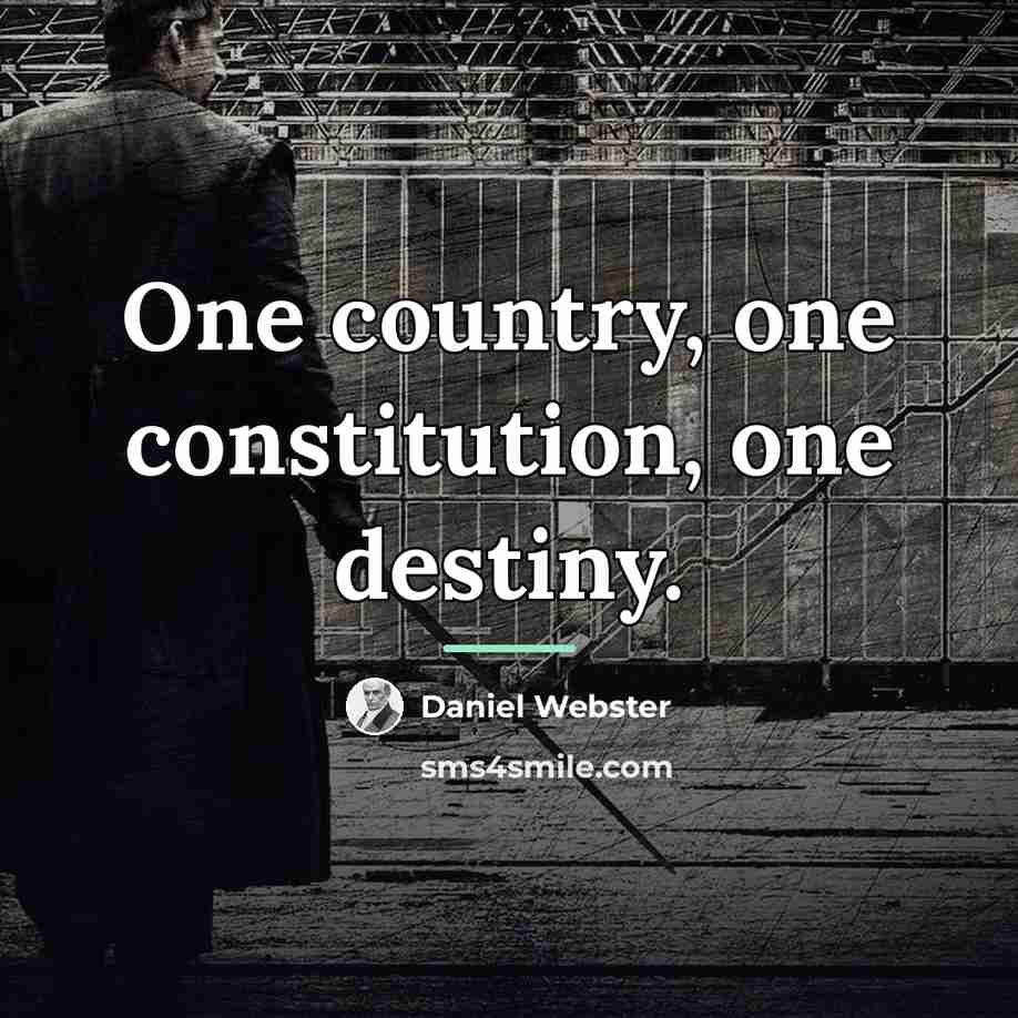 “One country, one constitution, one destiny.…” quote by Daniel Webster