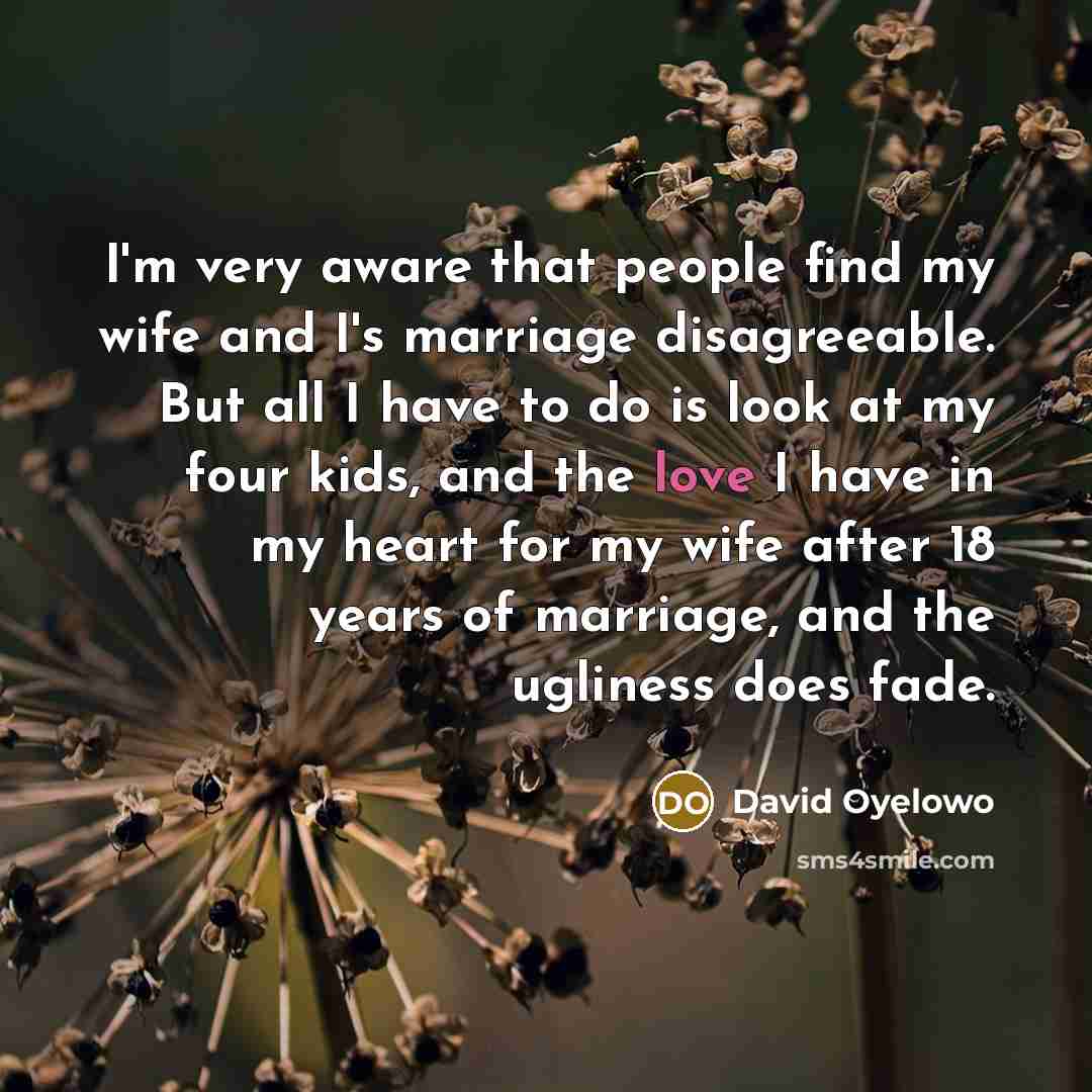 “I'm very aware that people find my wife and I's…” quote by David Oyelowo