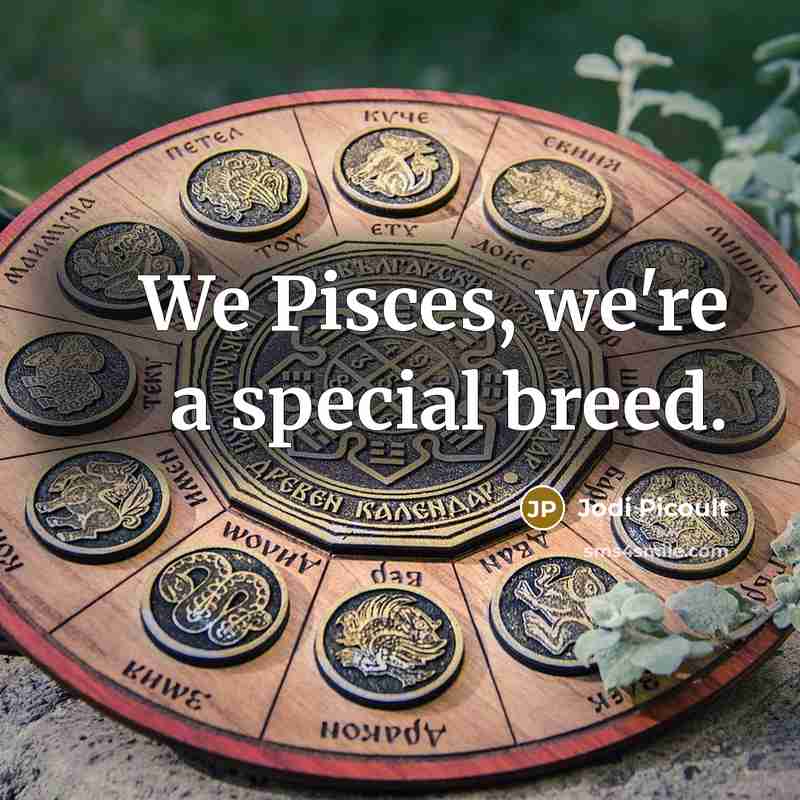 “We Pisces, we're a special breed.” quote by Jodi Picoult