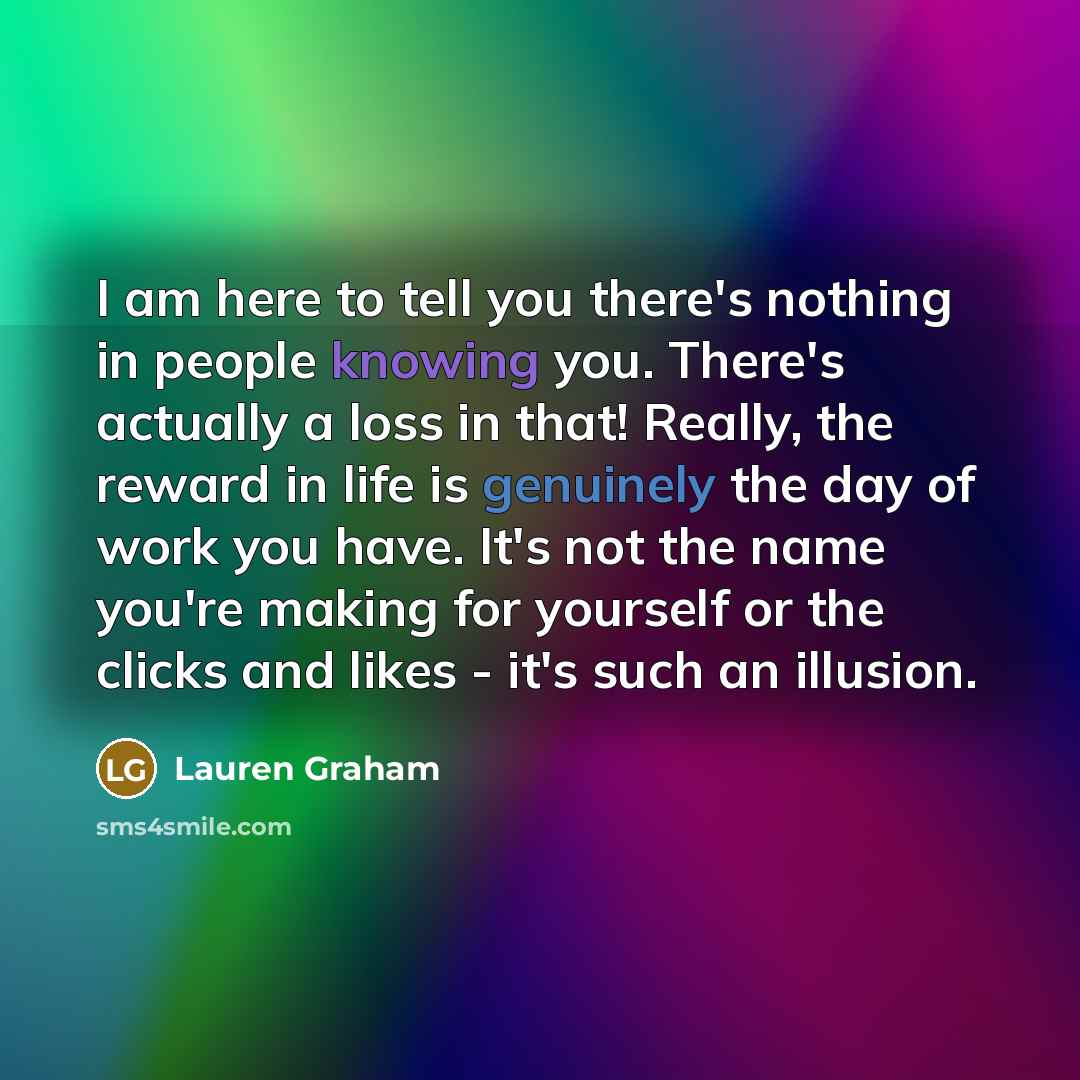 “I am here to tell you there's nothing in people…” quote by Lauren Graham