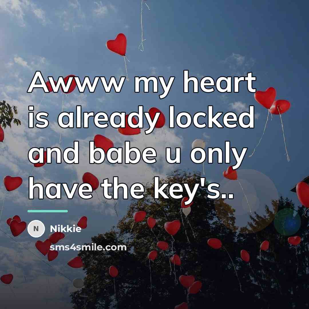 “Awww my heart is already locked and babe u only…” quote by Nikkie