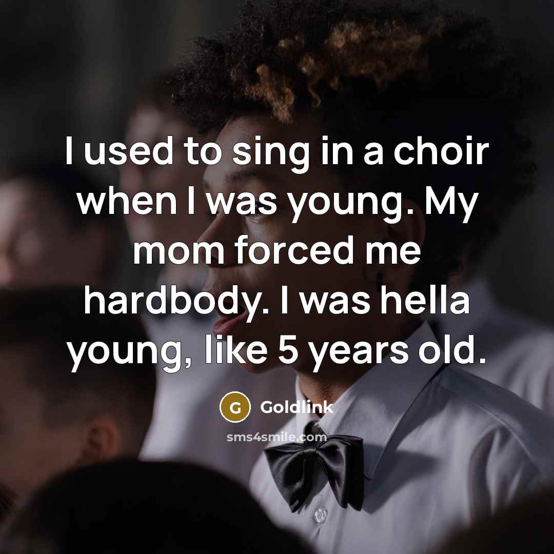 “I used to sing in a choir when I was…” quote by Goldlink