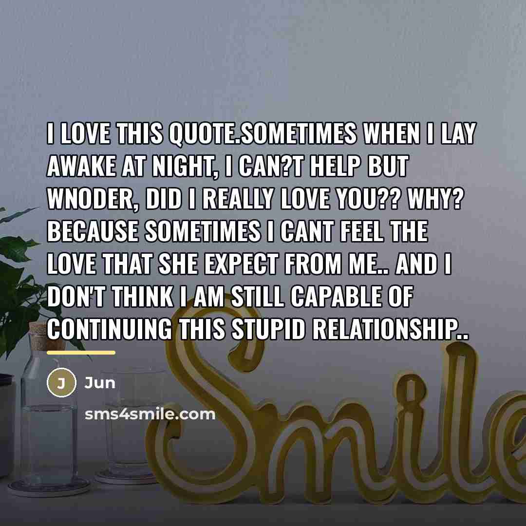 “I love this quote.Sometimes when I lay awake at night,…” quote by Jun
