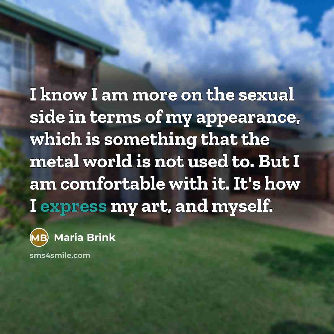 “I know I am more on the sexual side in…” quote by Maria Brink