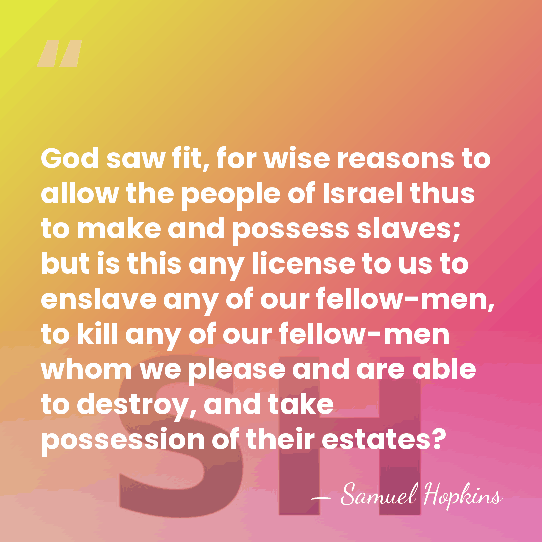 God saw fit, for wise reasons to allow the people of Israel&hellip; - Samuel Hopkins