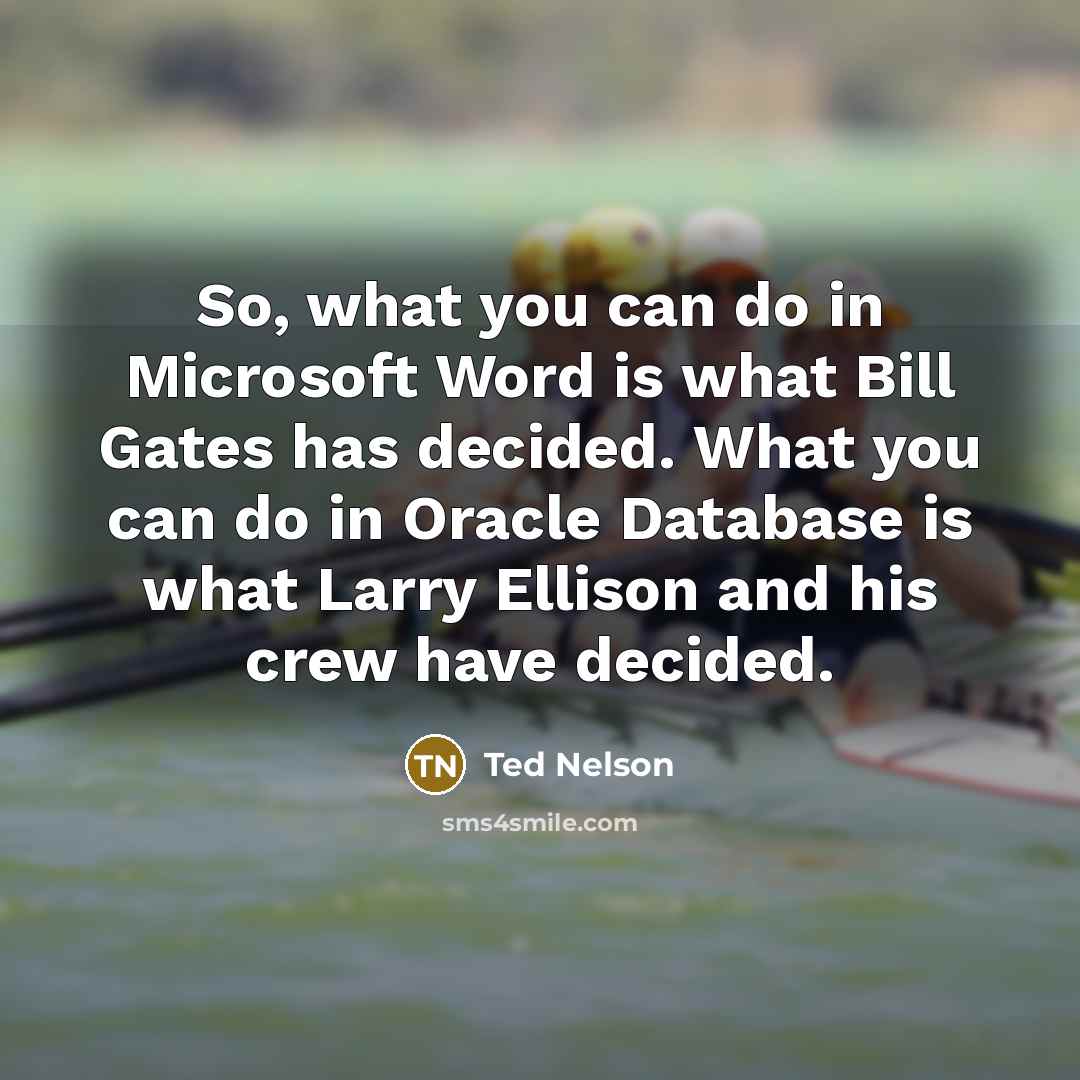 “So, what you can do in Microsoft Word is what…” quote by Ted Nelson