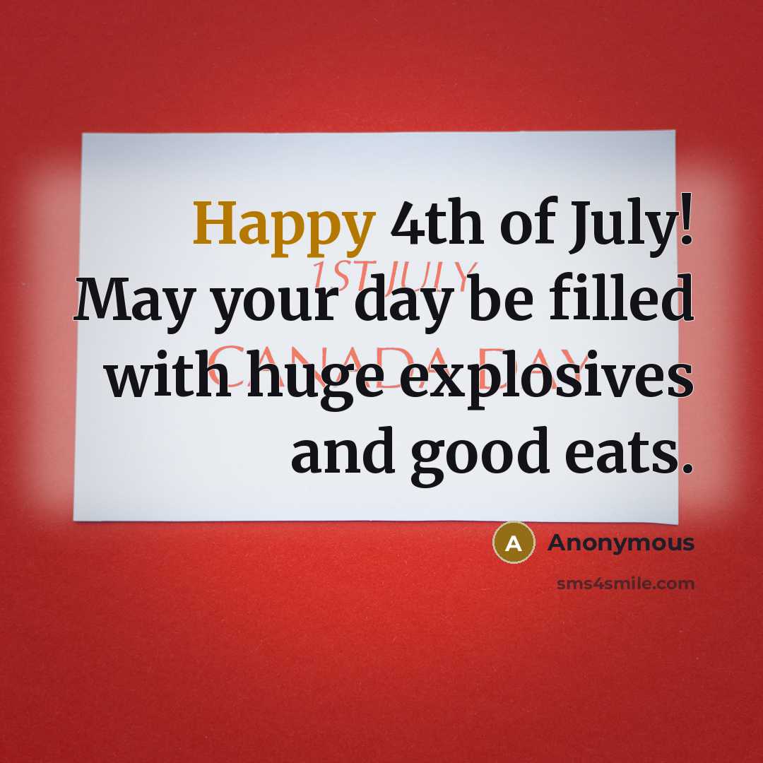 “Happy 4th of July! May your day be filled with…” quote by Anonymous