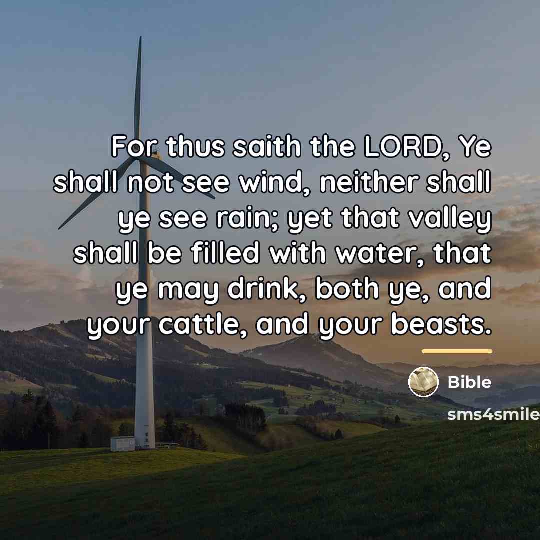 “For thus saith the LORD, Ye shall not see wind,…” quote by Bible