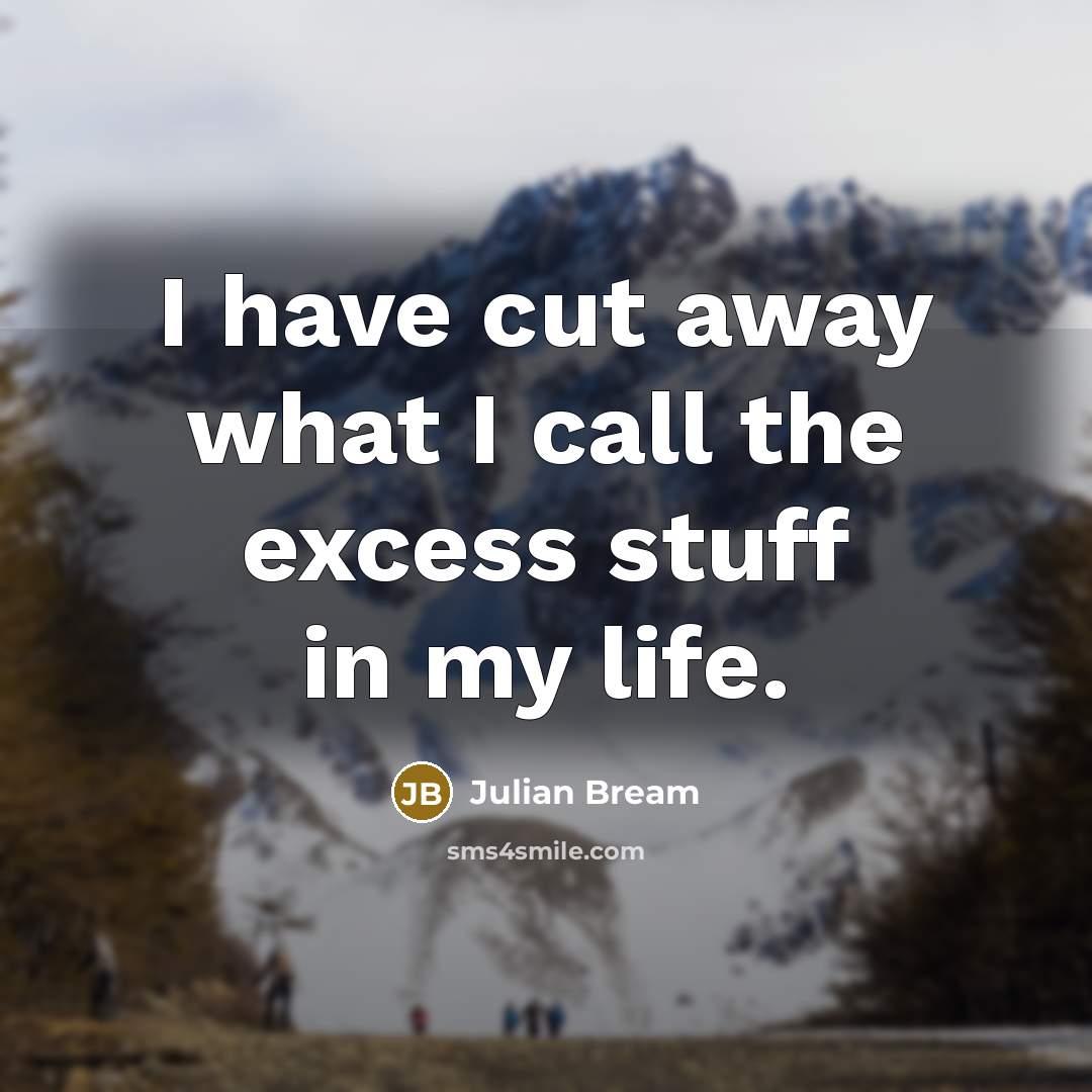 “I have cut away what I call the excess stuff…” quote by Julian Bream