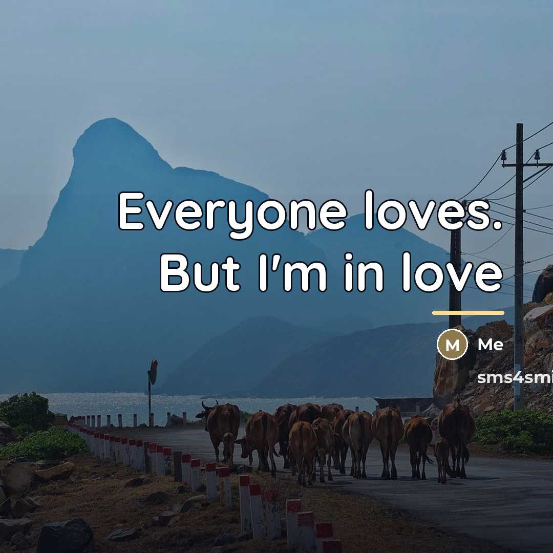 “Everyone loves. But I'm in love…” quote by Me