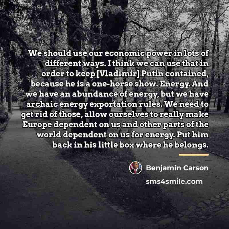 “We should use our economic power in lots of different…” quote by Benjamin Carson
