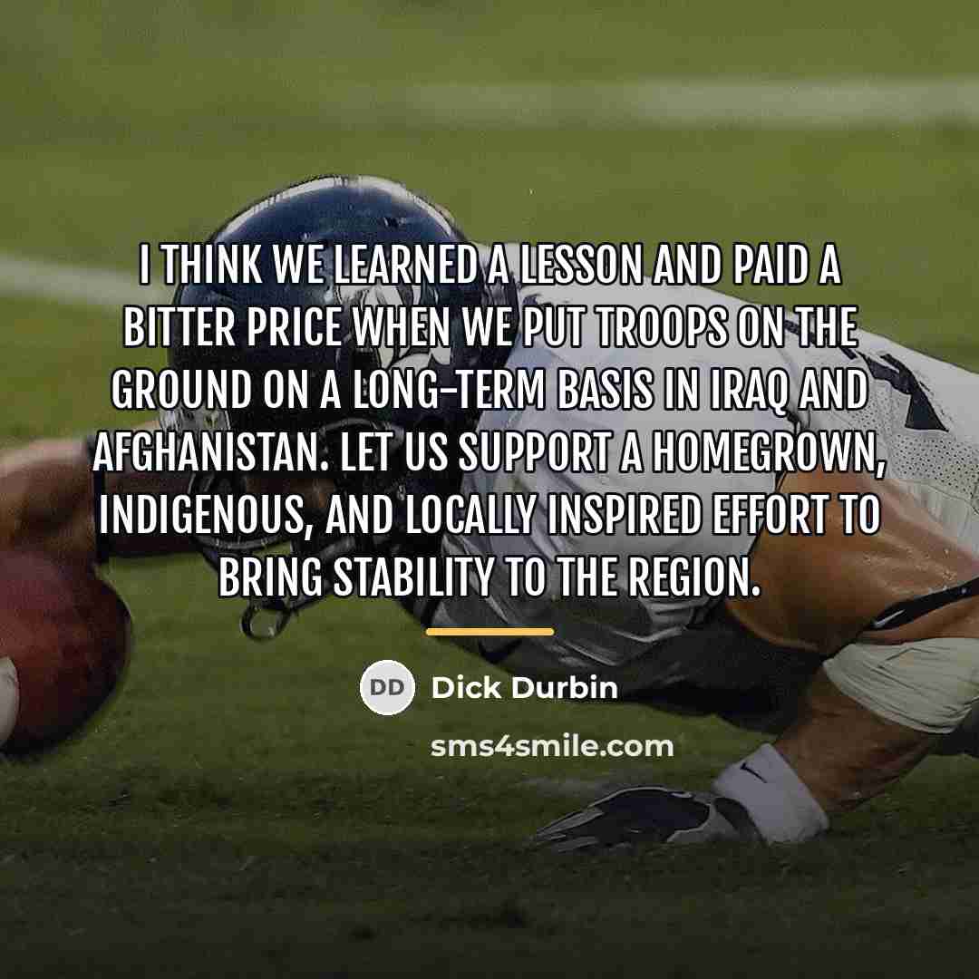 “I think we learned a lesson and paid a bitter…” quote by Dick Durbin