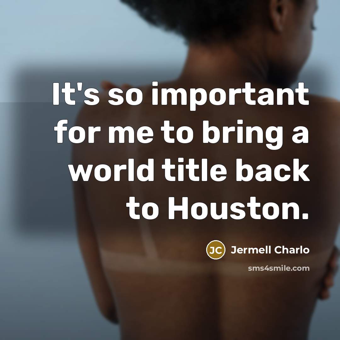 “It's so important for me to bring a world title…” quote by Jermell Charlo
