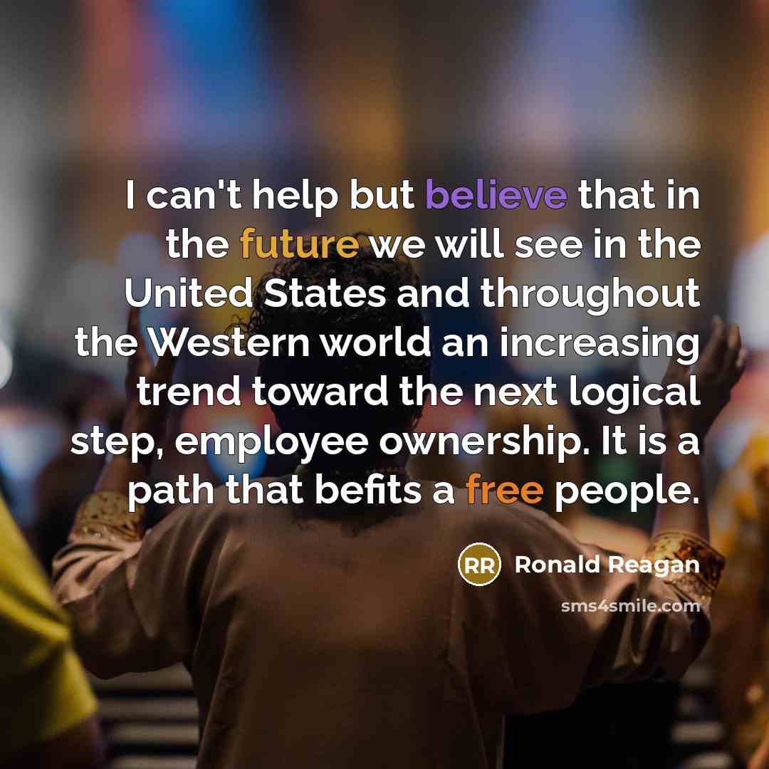 “I can't help but believe that in the future we…” quote by Ronald Reagan