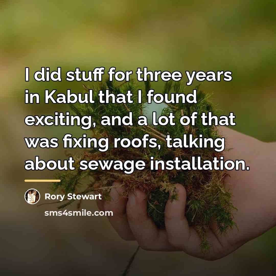 “I did stuff for three years in Kabul that I…” quote by Rory Stewart