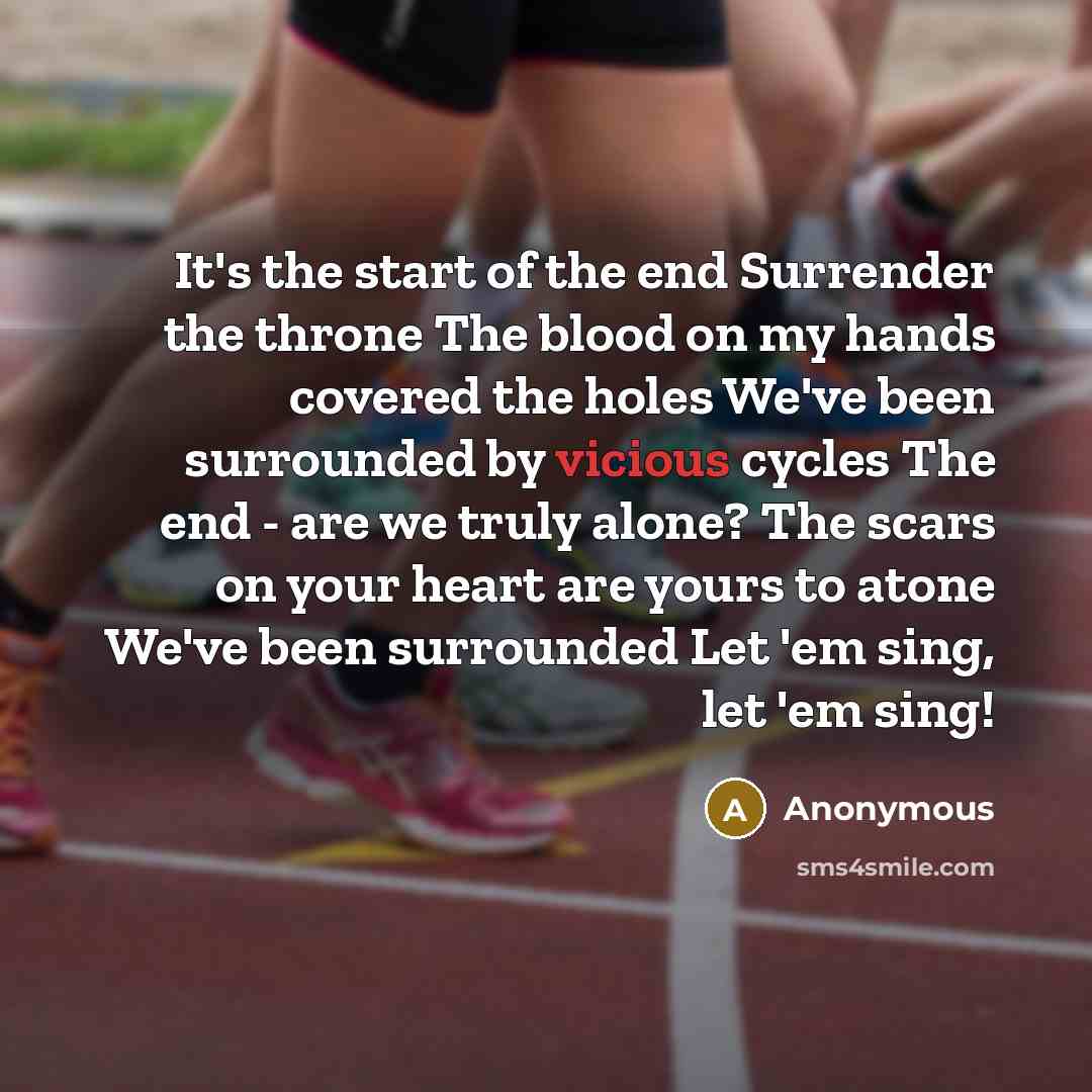 “It's the start of the end Surrender the throne The…” quote by Anonymous