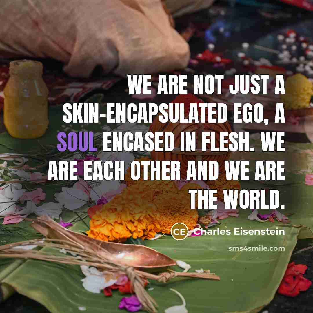“We are not just a skin-encapsulated ego, a soul encased…” quote by Charles Eisenstein