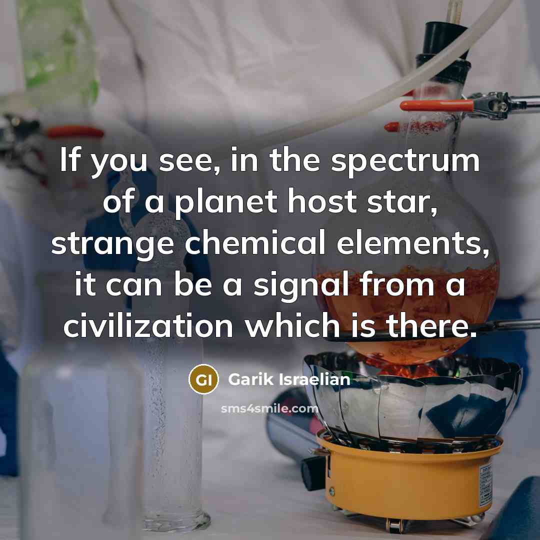 “If you see, in the spectrum of a planet host…” quote by Garik Israelian