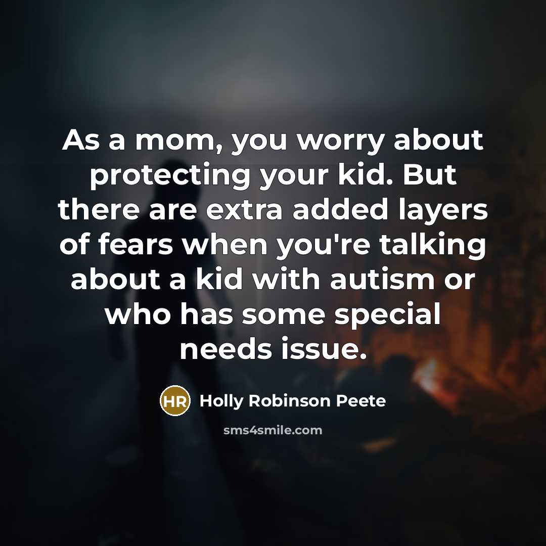 “As a mom, you worry about protecting your kid. But…” quote by Holly Robinson Peete