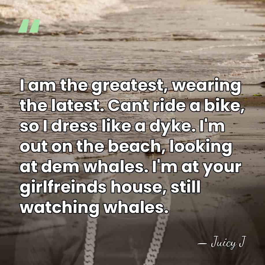 I am the greatest, wearing the latest. Cant ride a bike, so&hellip; - Juicy J