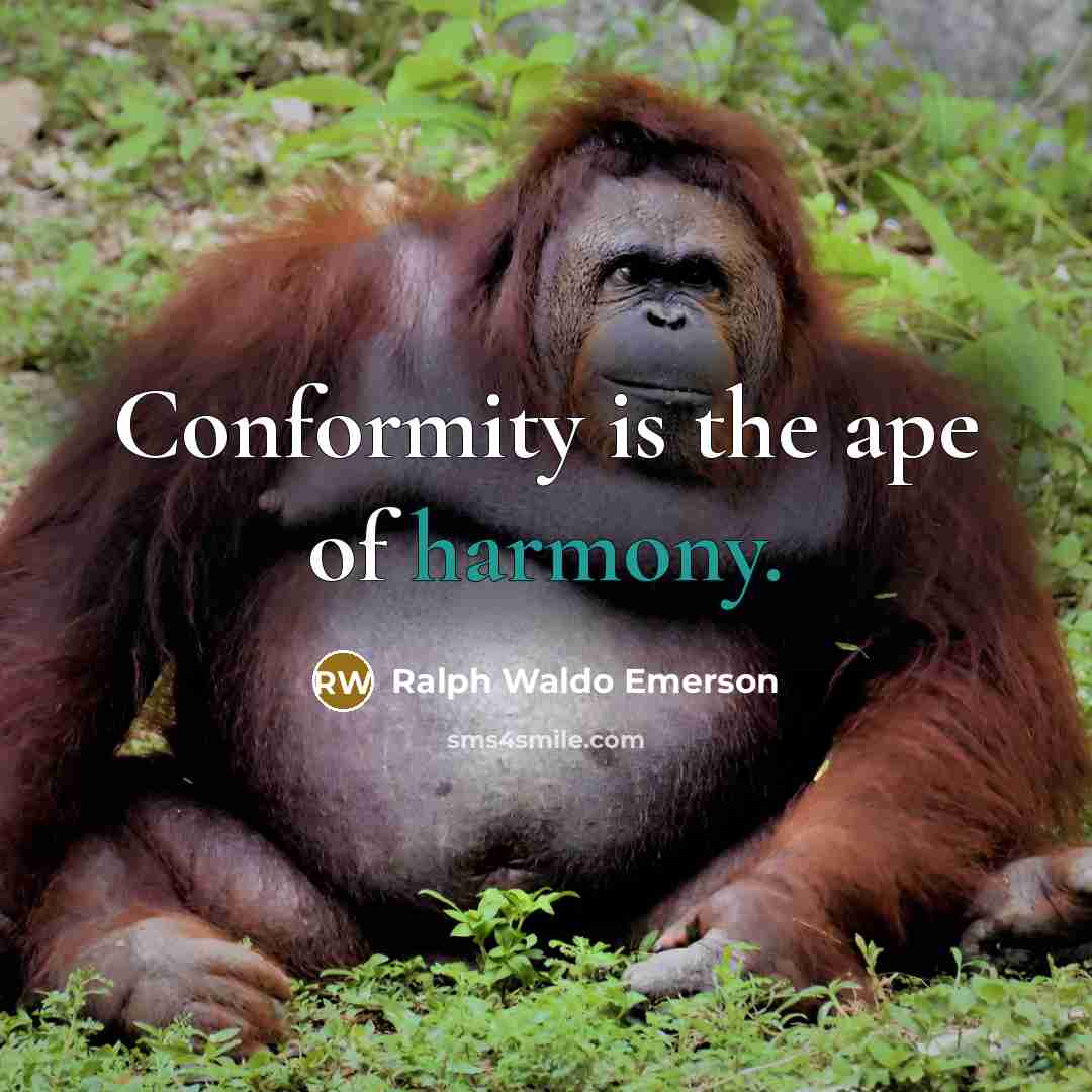 “Conformity is the ape of harmony.…” quote by Ralph Waldo Emerson