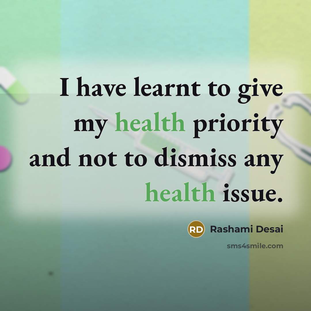 “I have learnt to give my health priority and not…” quote by Rashami Desai
