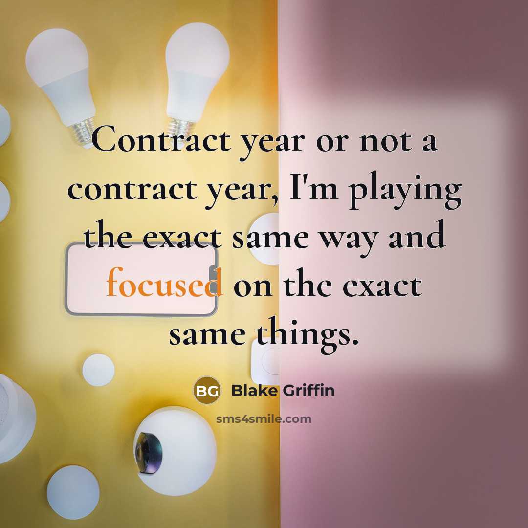 “Contract year or not a contract year, I'm playing the…” quote by Blake Griffin