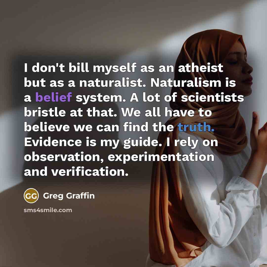 “I don't bill myself as an atheist but as a…” quote by Greg Graffin