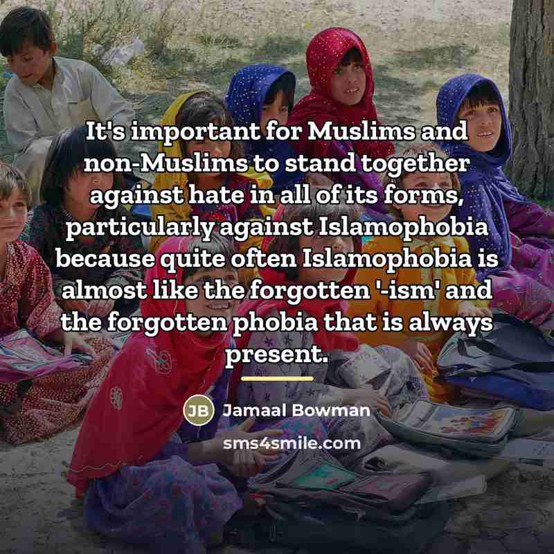 “It's important for Muslims and non-Muslims to stand together against…” quote by Jamaal Bowman