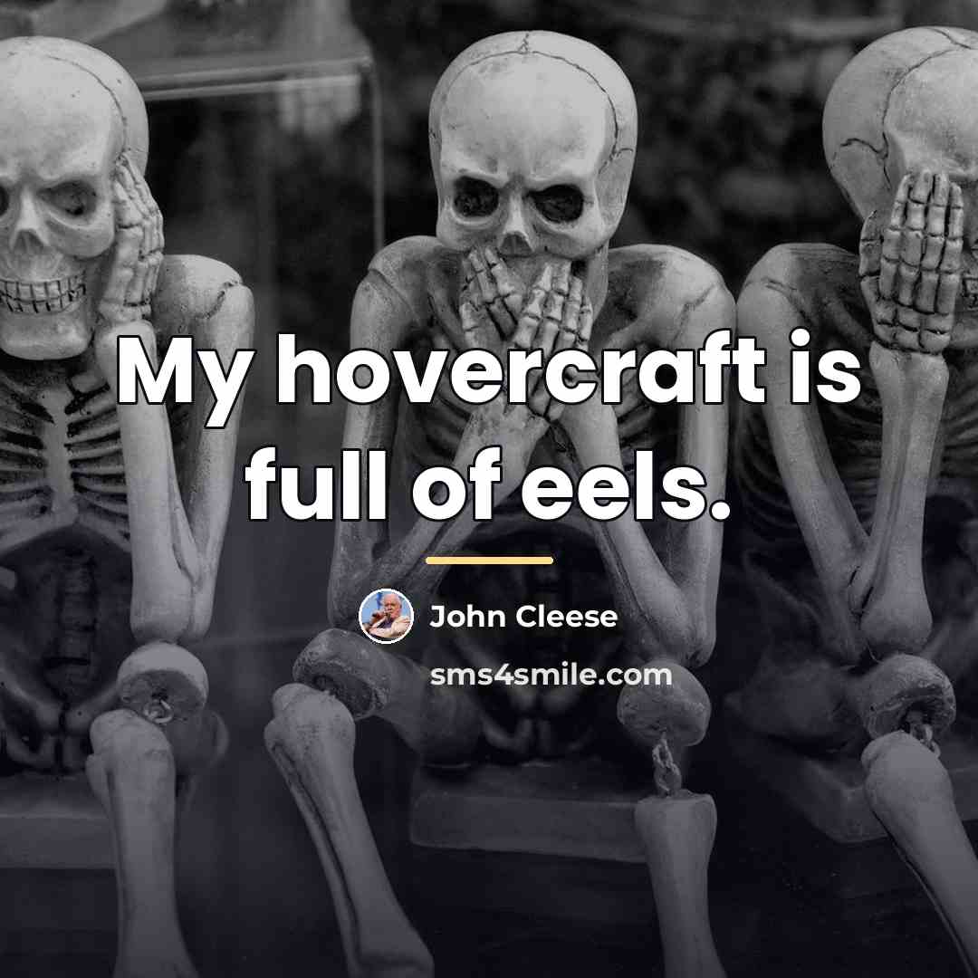“My hovercraft is full of eels.…” quote by John Cleese