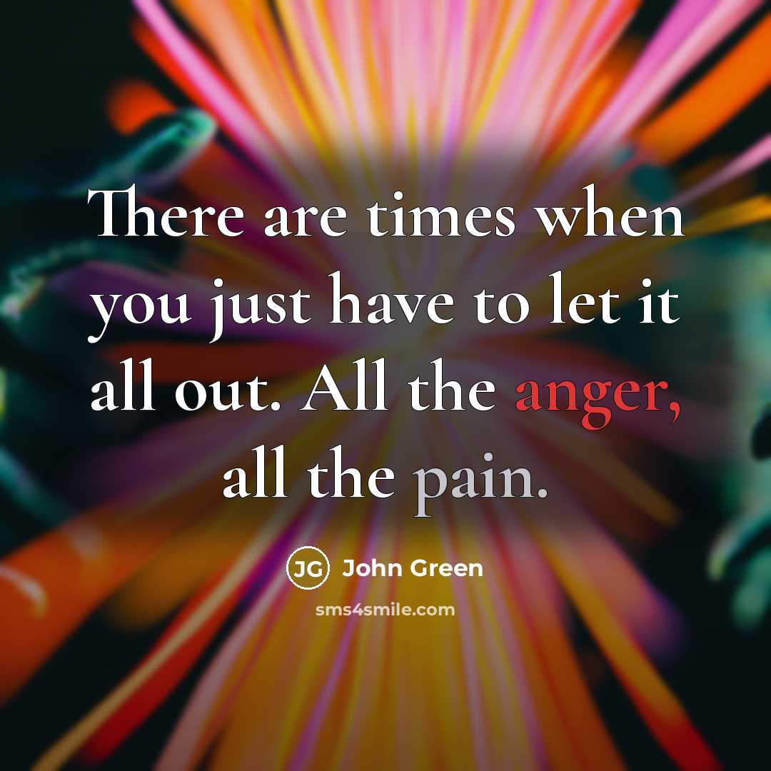“There are times when you just have to let it…” quote by John Green